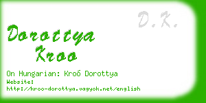 dorottya kroo business card